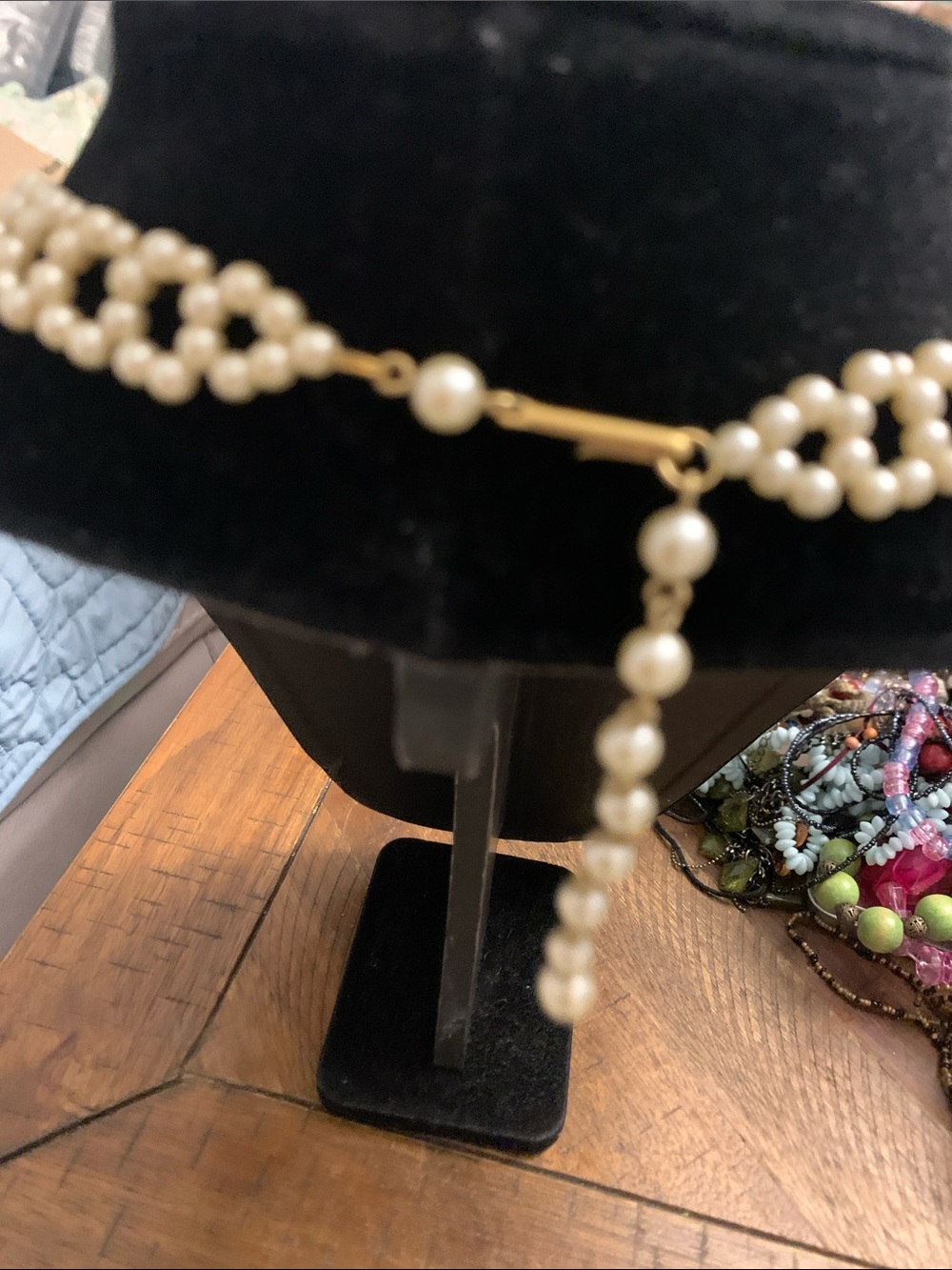 Ivory Multi-Strand Pearl Necklace — Elegant Layered Design - Picture 3 of 3